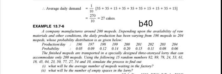 . .. Average daily demand 35 +35 + 15 +35 + 35 +