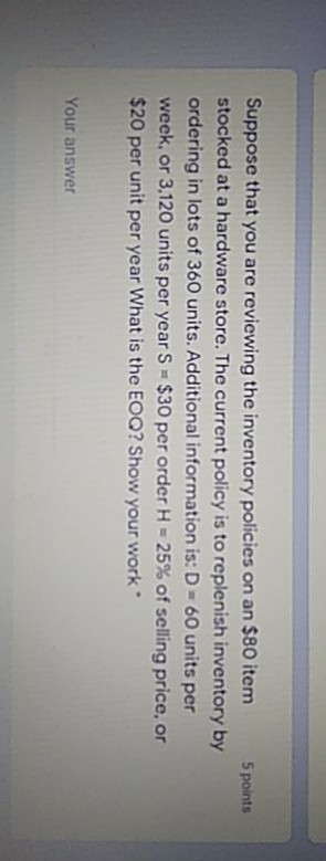 answer the ques asap. 5 points Suppose that you