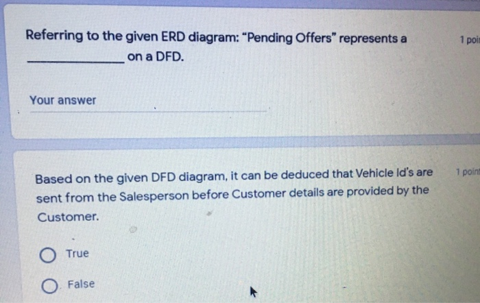 Referring to the given ERD diagram: Evaluate