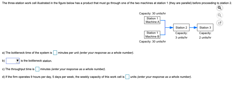 The three-station work cell illustrated in the