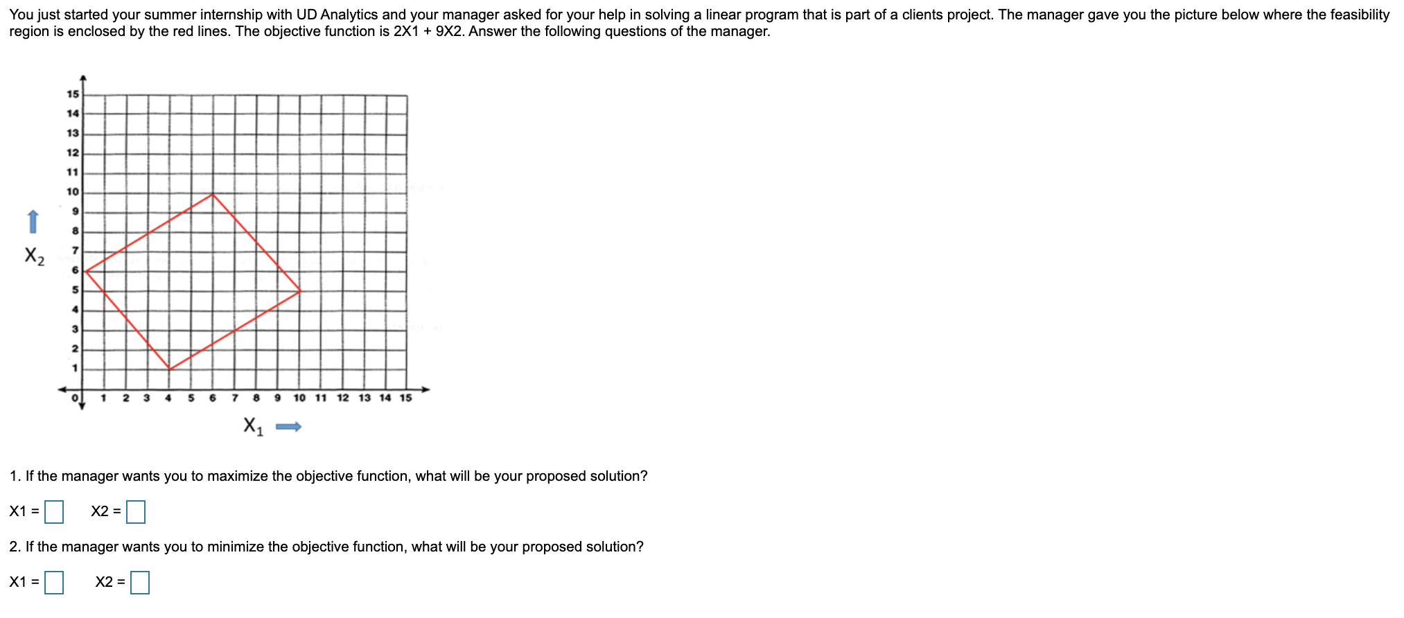 You just started your summer internship with UD