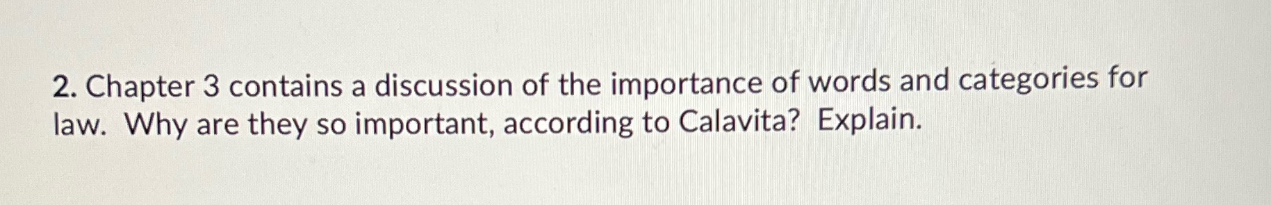 2. Chapter 3 contains a discussion of the