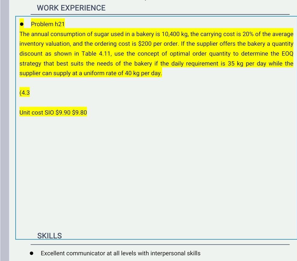 Old MathJax webview . WORK EXPERIENCE Problem h21