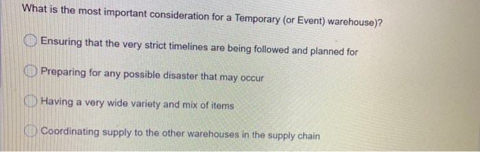 What is the most important consideration for a