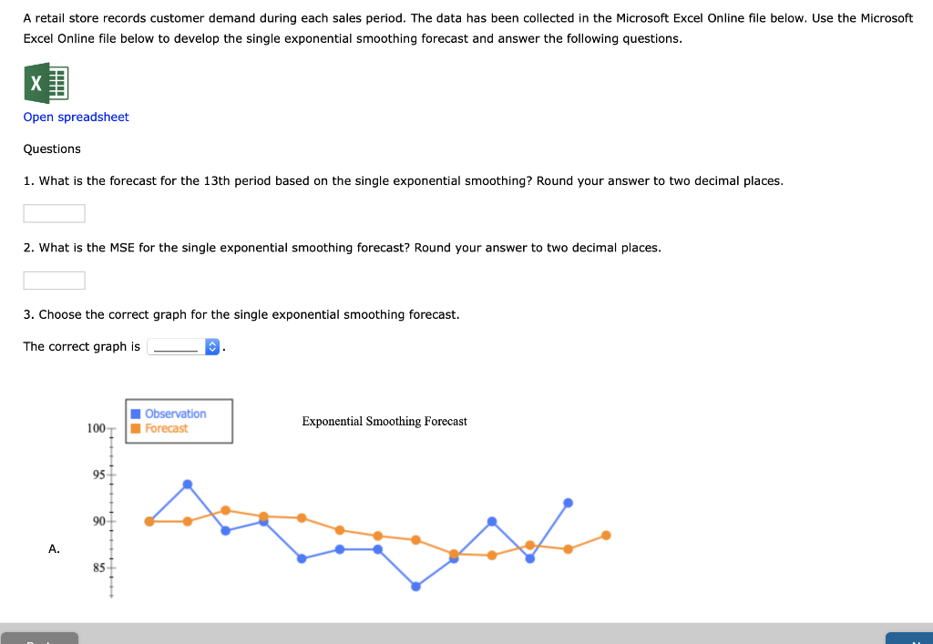 undefined Exponential Smoothing Forecasting 1 2 B