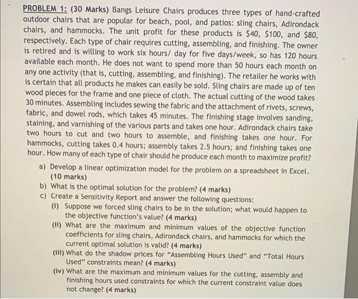 a b and c please PROBLEM 1: (30 Marks) Bangs