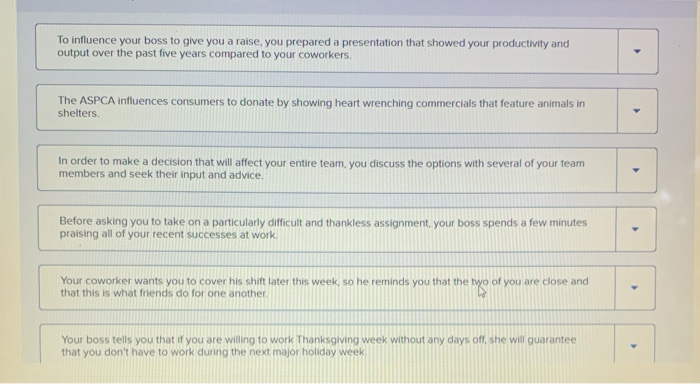 Nine Generic Influence Tactics Whether you