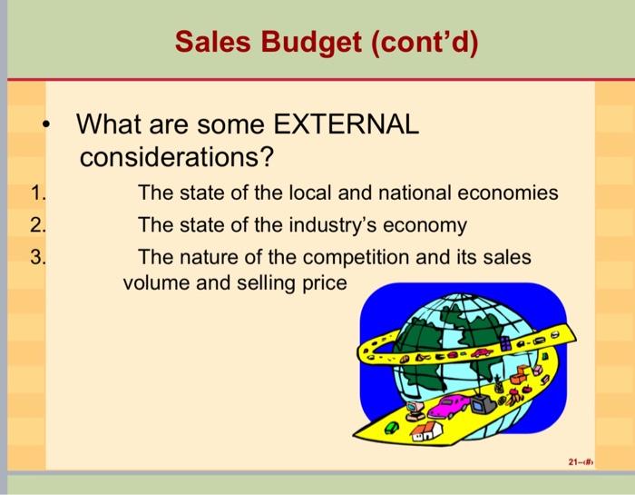 Sales budgets are difficult to create yet drive