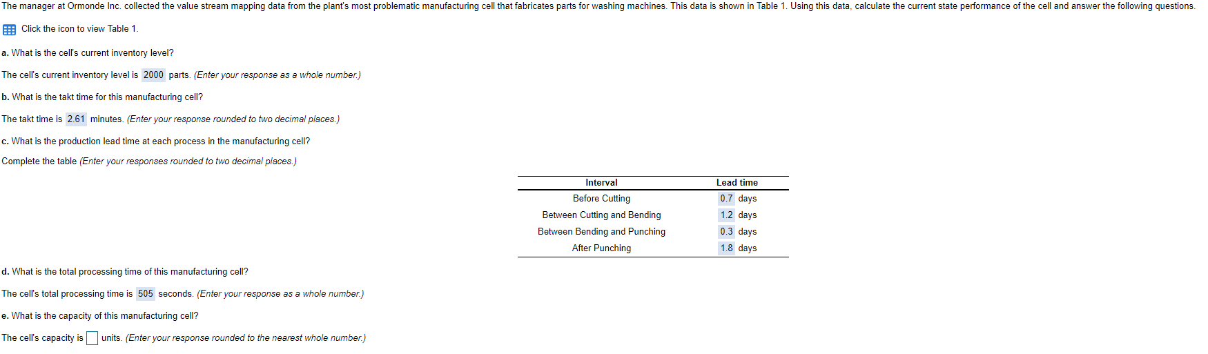 Overall Process Attributes Process Step 1 Process