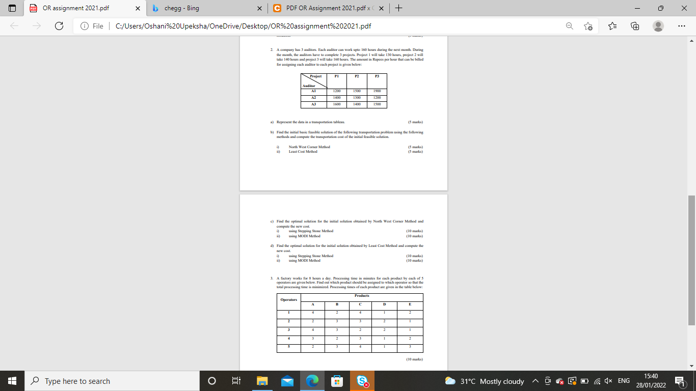 PDF OR assignment 2021.pdf chegg - Bing XC PDF OR