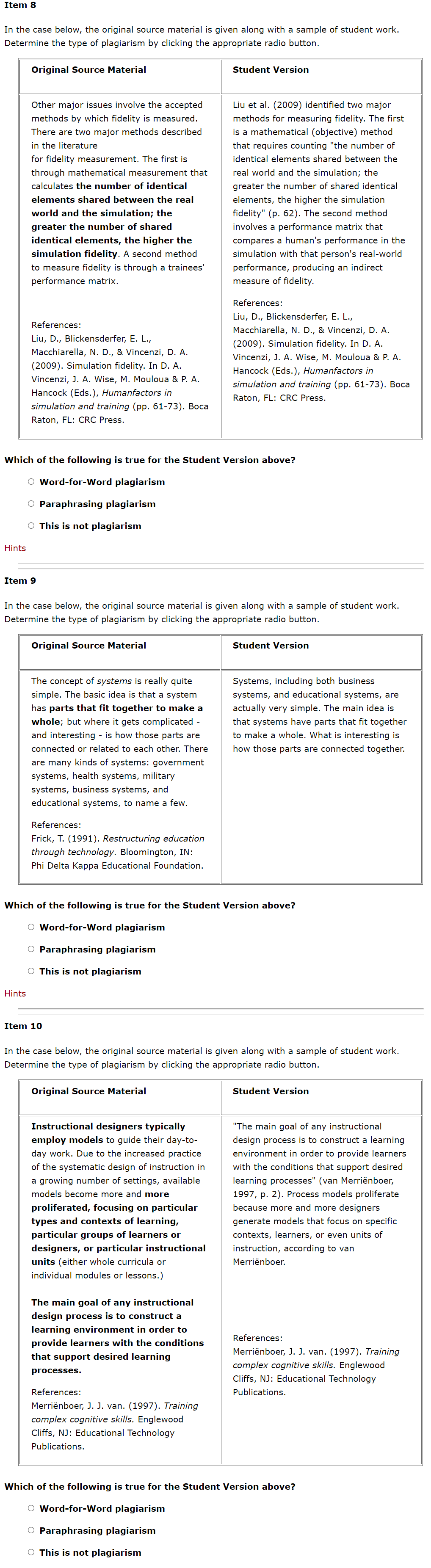 Item 8 In the case below, the original source