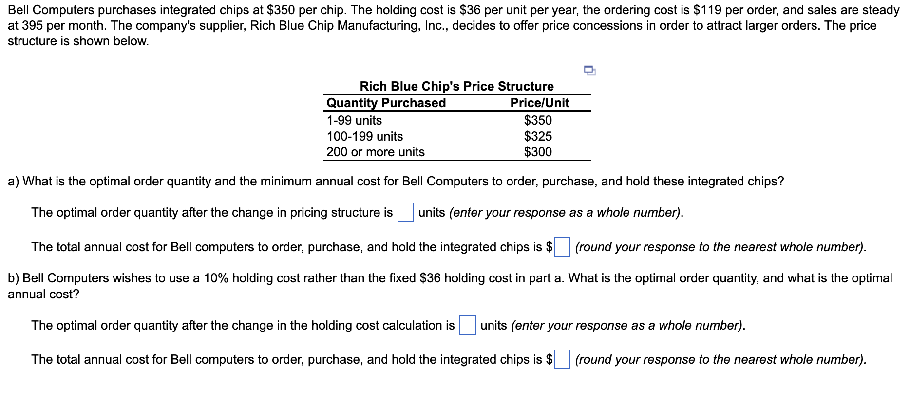 Please write answers really clearly please. Bell