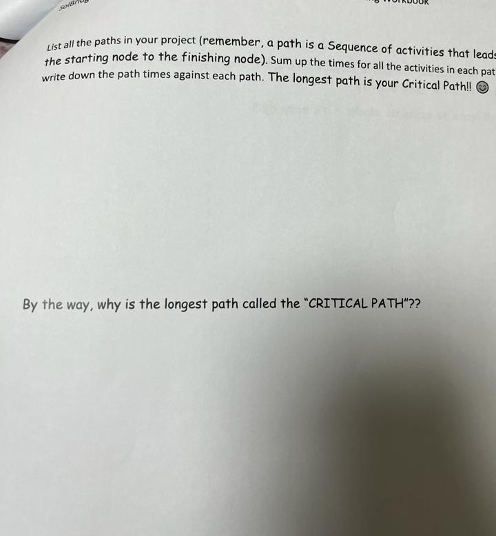 The Consulting Proiect Draw the Project network.