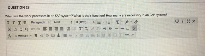 QUESTION 28 What are the work processes in an SAP