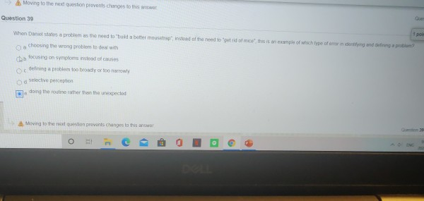 Moving to the next question proven changes to