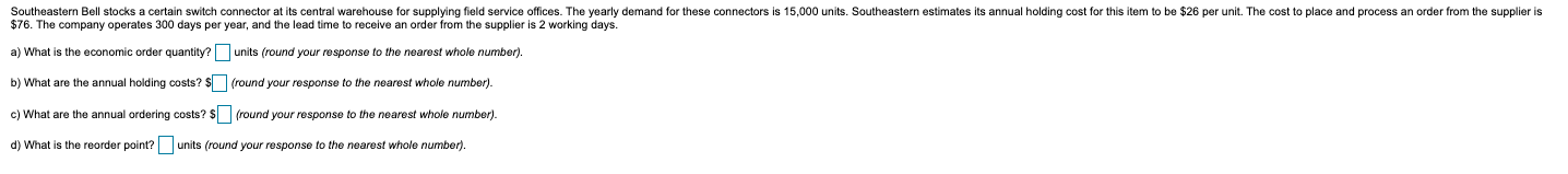 Southeastern Bell stocks a certain switch
