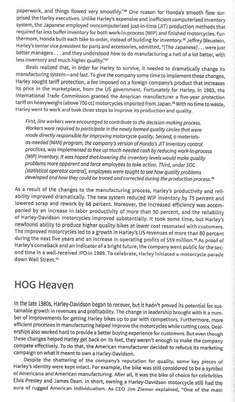 Read the Harley Davidson case for background