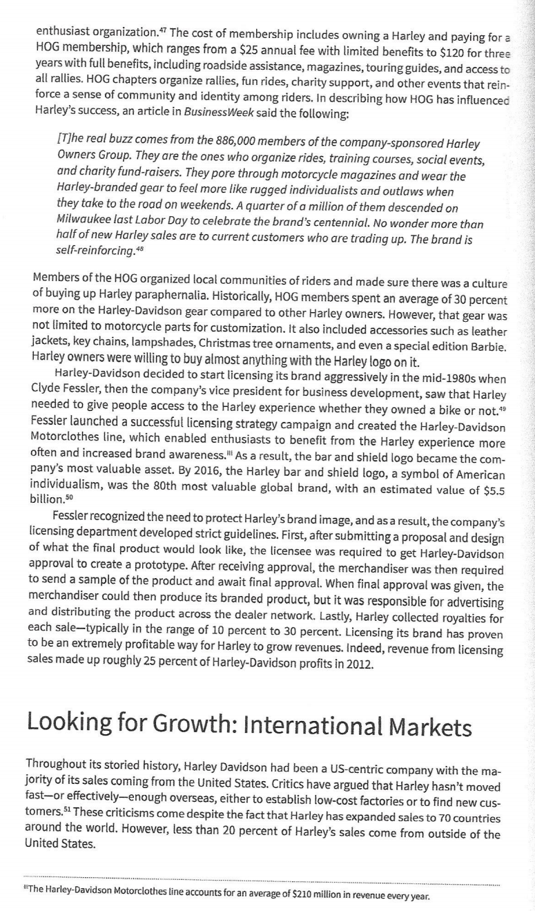 Read the Harley Davidson case for background