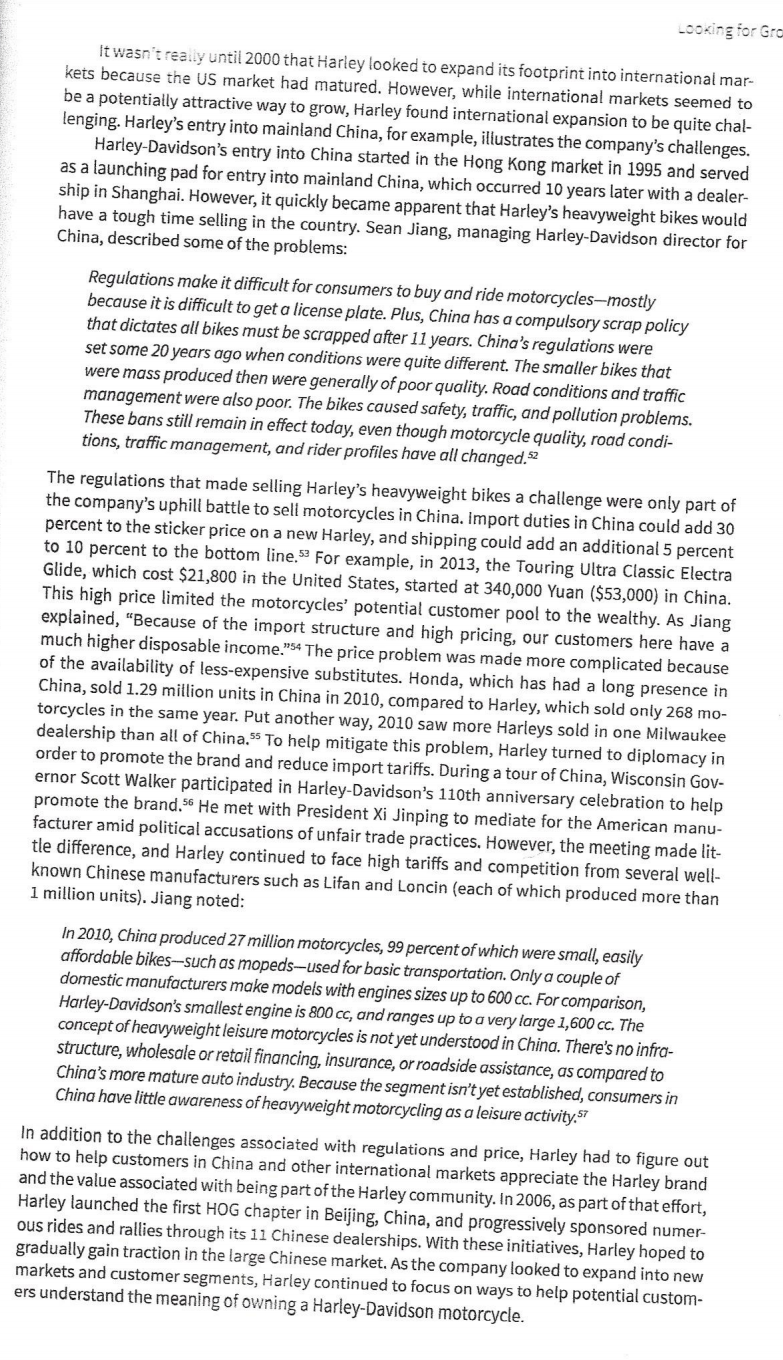 Read the Harley Davidson case for background