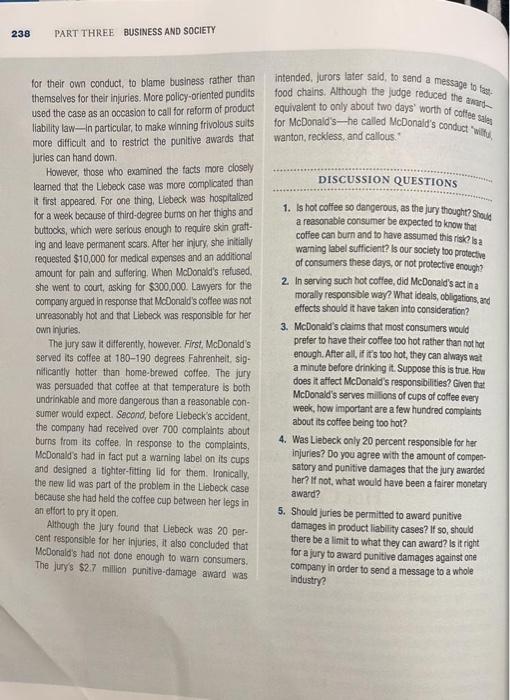 solution for the discussion questuons for this