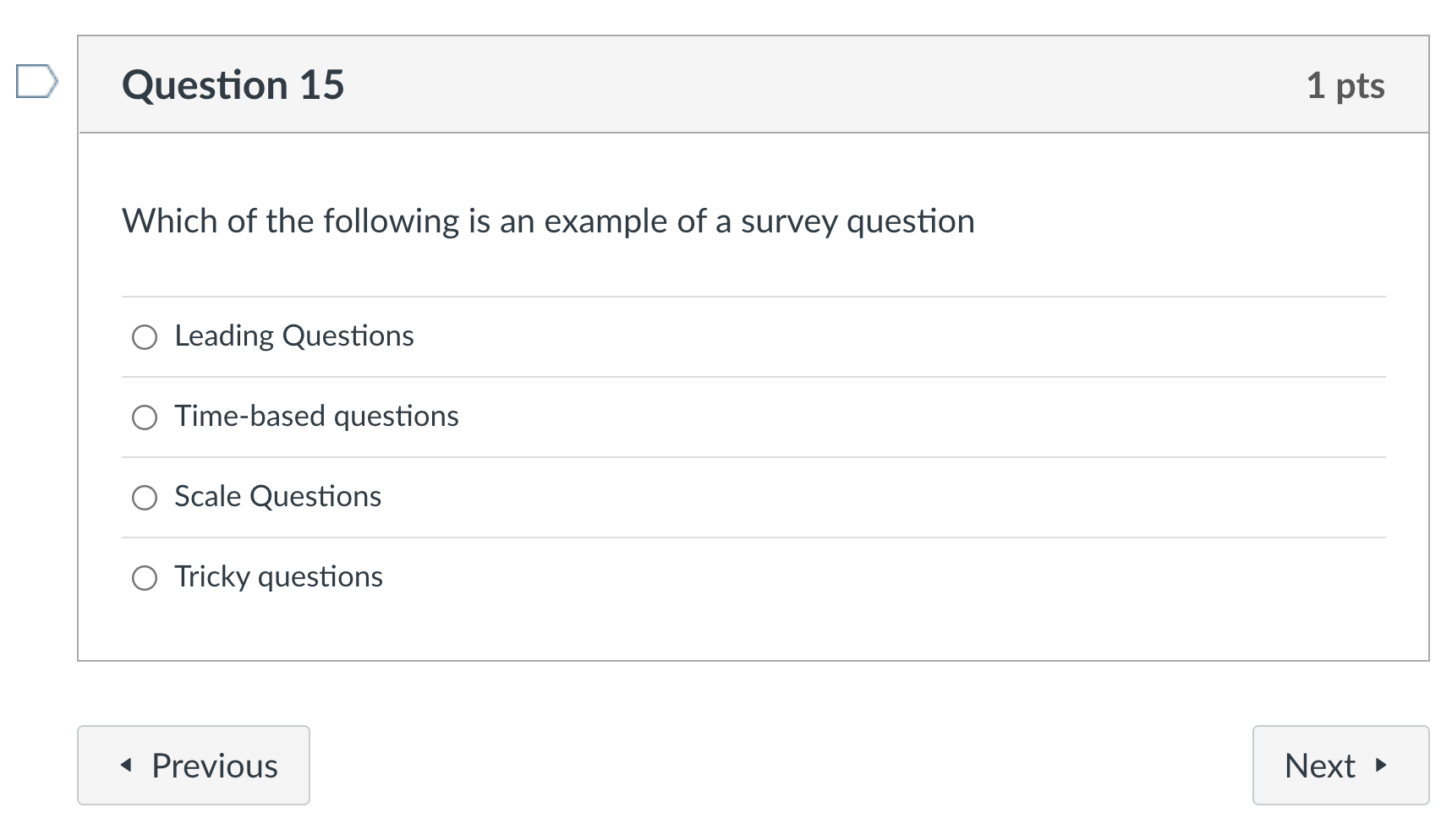Question 11 1 pts Which organizational pattern is