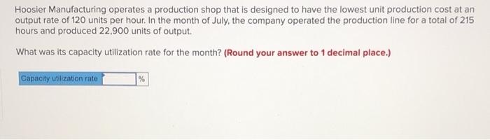 Hoosier Manufacturing operates a production shop