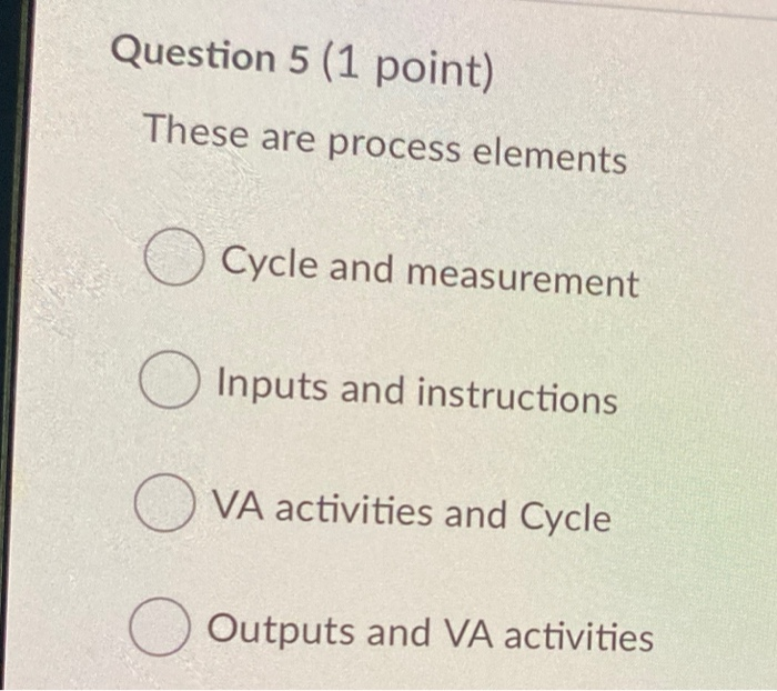 Question 7 (1 point) "In order to improve a