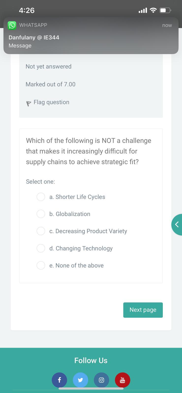 4:26 WHATSAPP now Danfulany @ IE344 Message Not