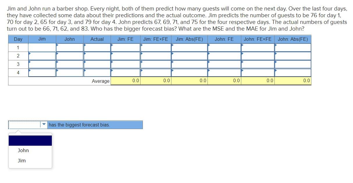 Jim and John run a barber shop. Every night, both