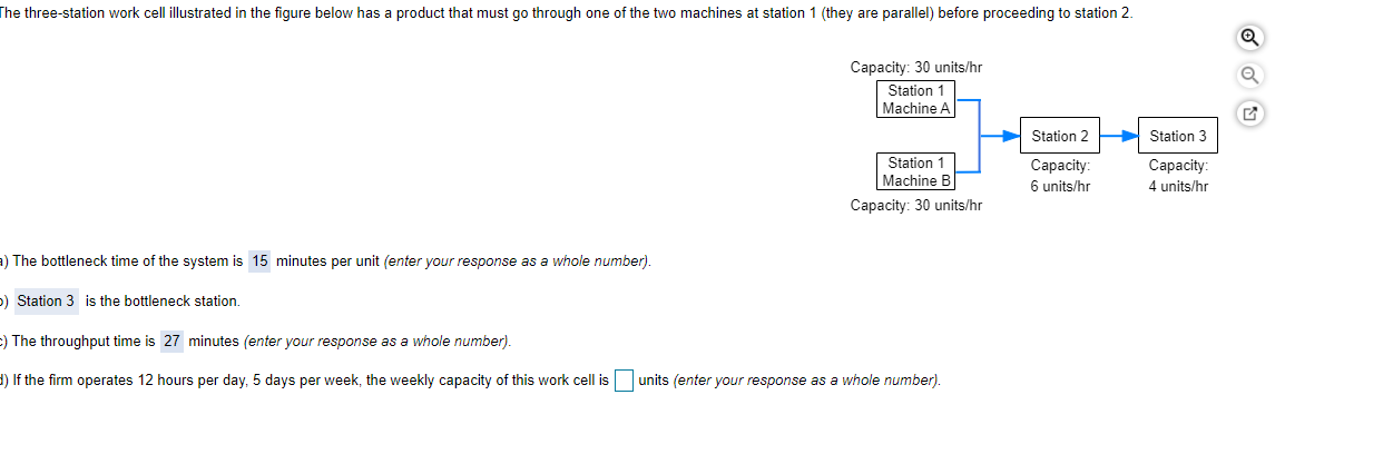 please help me with question D The three-station
