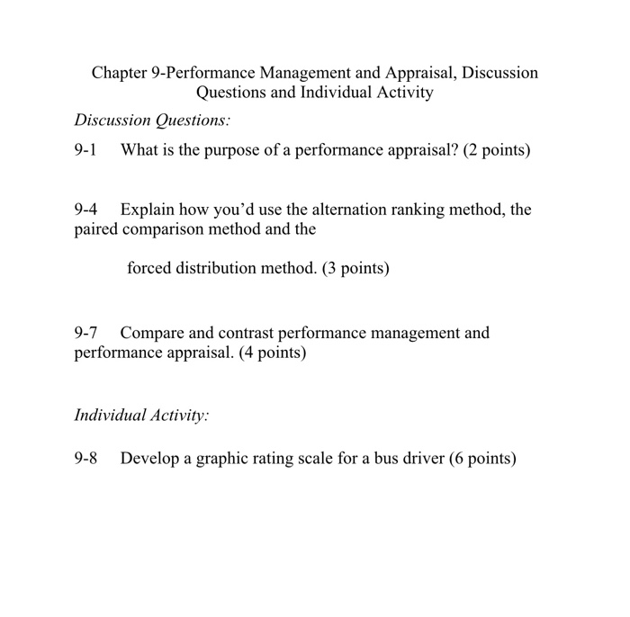 Chapter 9-Performance Management and Appraisal,