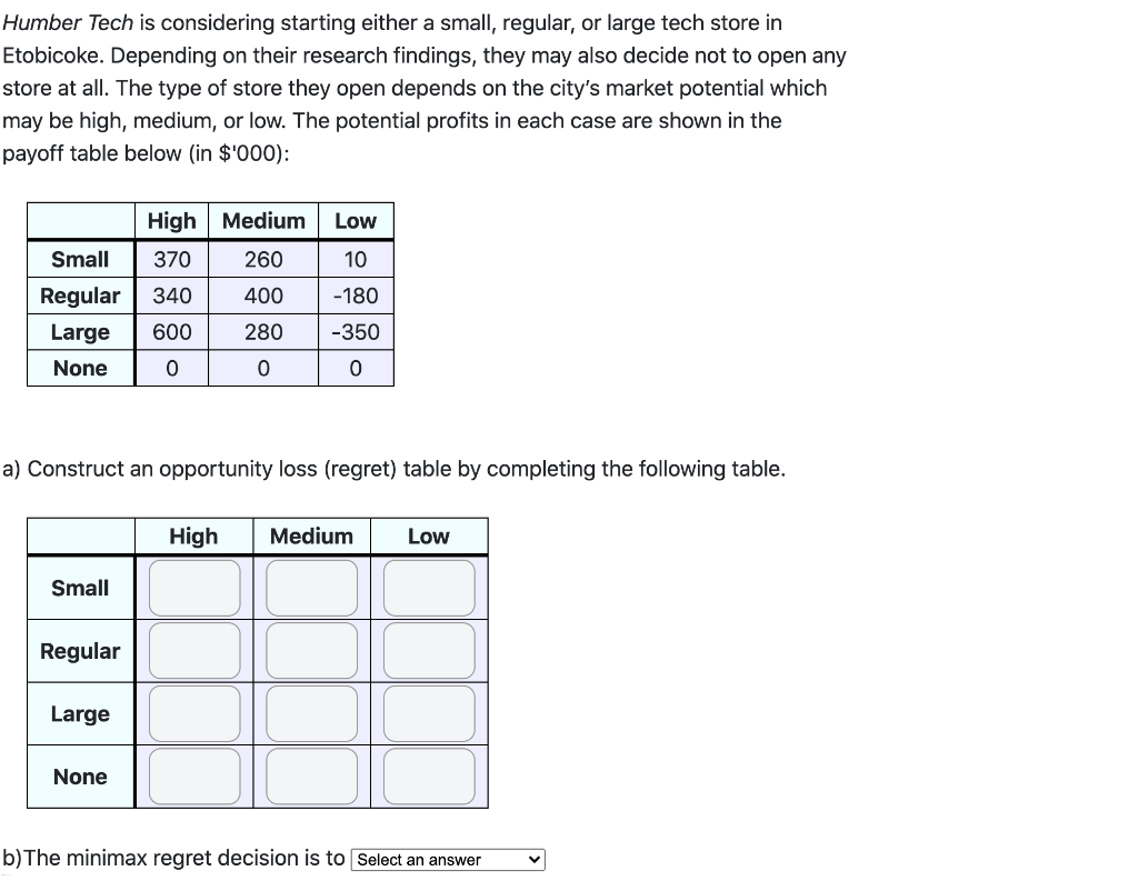 Humber Tech is considering starting either a