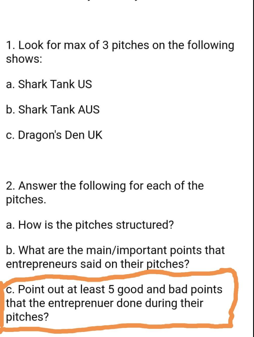 Need answer for C " the Highlighted one" and only