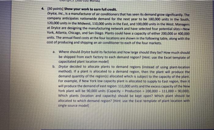 please answer question A and B as directed. U V