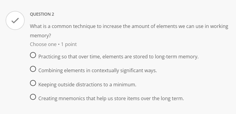QUESTION 2 What is a common technique to increase