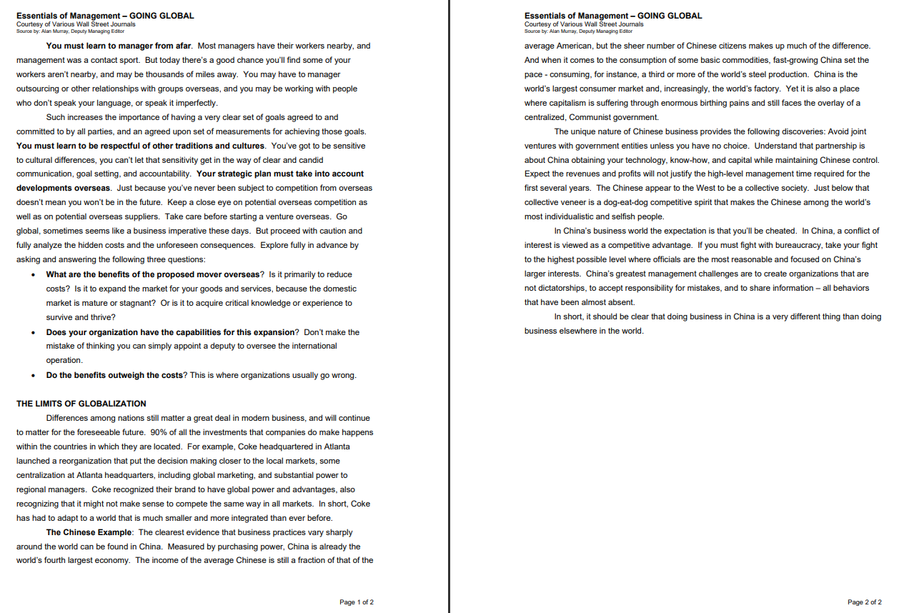 What did you think about and visualize while