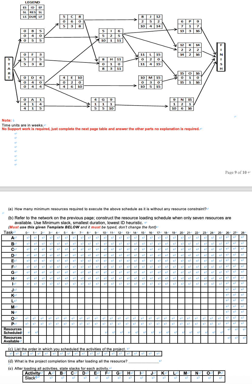 LEGEND ES ID EF SL RES SL LS DUR LF 5 C 8 0 6 0 5