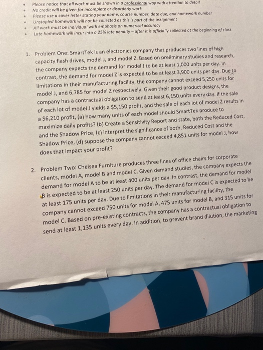 Please notice that all work must be shown in a