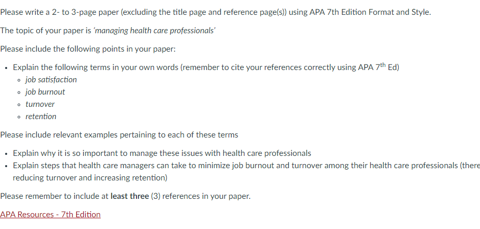 - Explain the following terms in your own words