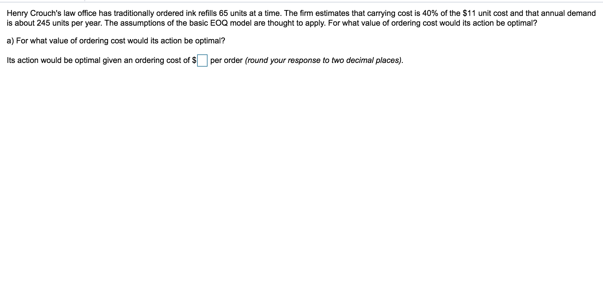 Henry Crouch's law office has traditionally