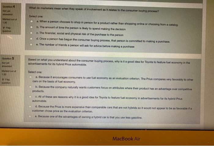 4-5 Question 4 Not ye What do markaters mean when