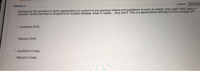 Question 3 2 points Save As. Attempts by the