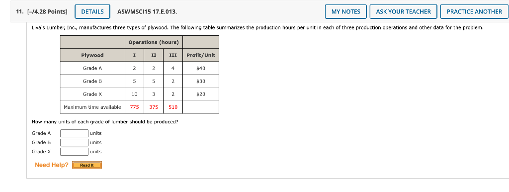 QQ 11 11. [-/4.28 Points] DETAILS ASWMSCI15