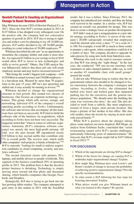 Please read case Hewlett-Packard Is Counting on