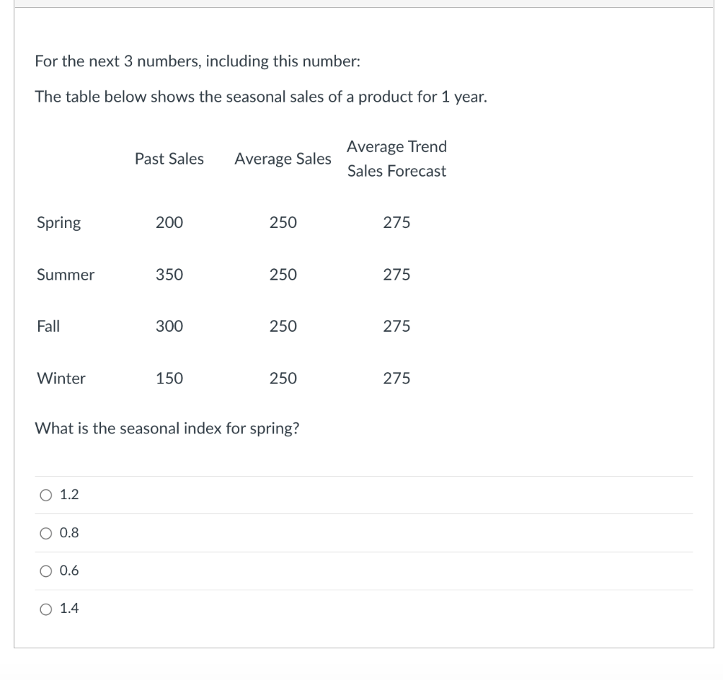 For the next 3 numbers, including this number: