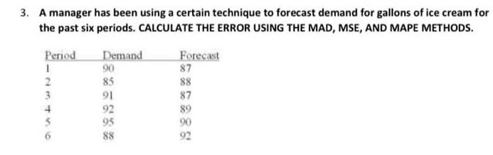 3. A manager has been using a certain technique