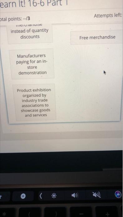 Learn It! 16-6 Part 1 Total points:--/3 Attempts