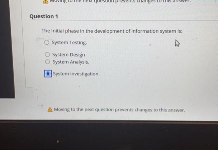 Tevents ges Question 1 The Initial phase in the