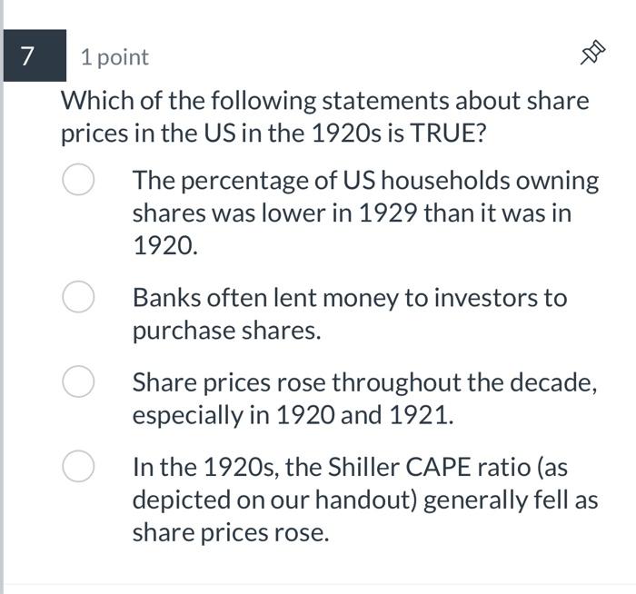 ANSWER BOTH PLEASE 7 Dul 1 point Which of the