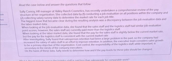 . ferences Read the case below and answer the